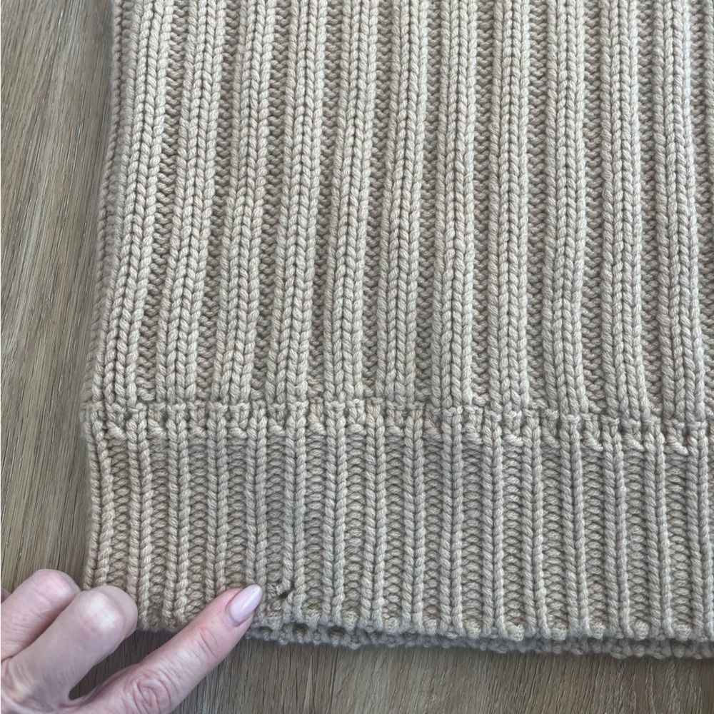 adam (by Adam Lippes) Cashmere Hooded Sweater, Tan, M - Picture 8 of 9